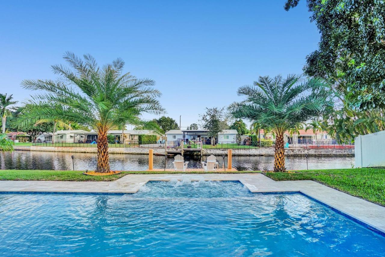 New! Waterfront Heated Pool & Jacuzzi 2 Mi To Beach - Fishing Pier Relaxing Spa & Hammock Fort Lauderdale Exterior foto