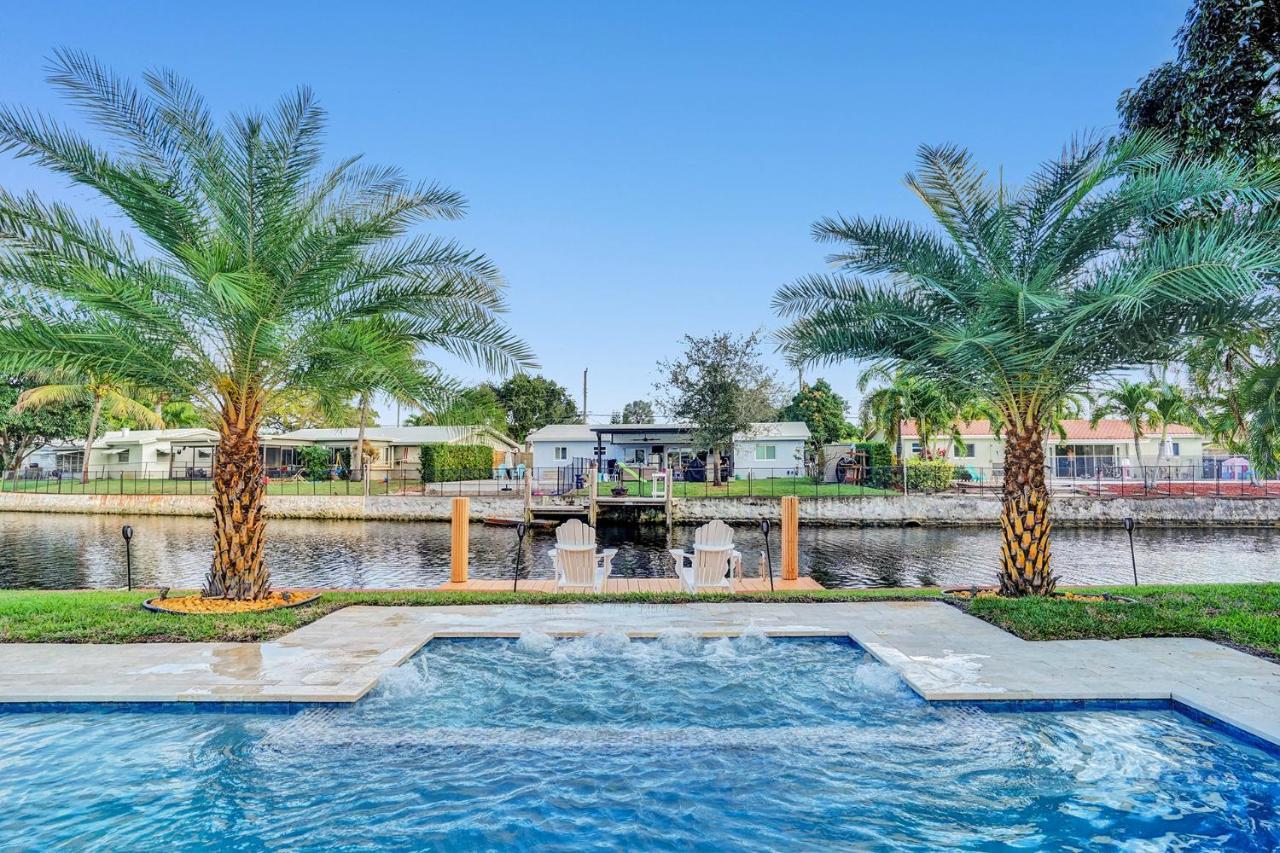 New! Waterfront Heated Pool & Jacuzzi 2 Mi To Beach - Fishing Pier Relaxing Spa & Hammock Fort Lauderdale Exterior foto