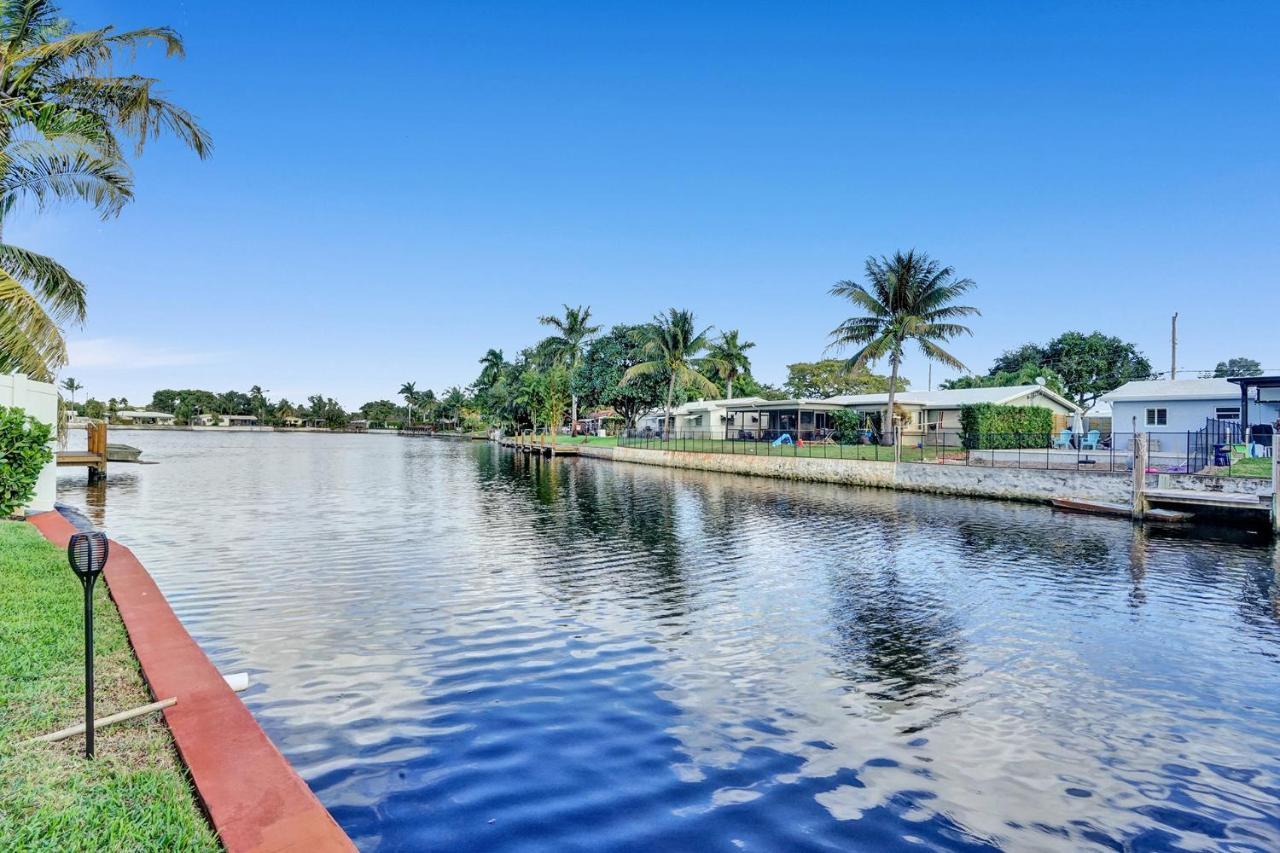 New! Waterfront Heated Pool & Jacuzzi 2 Mi To Beach - Fishing Pier Relaxing Spa & Hammock Fort Lauderdale Exterior foto