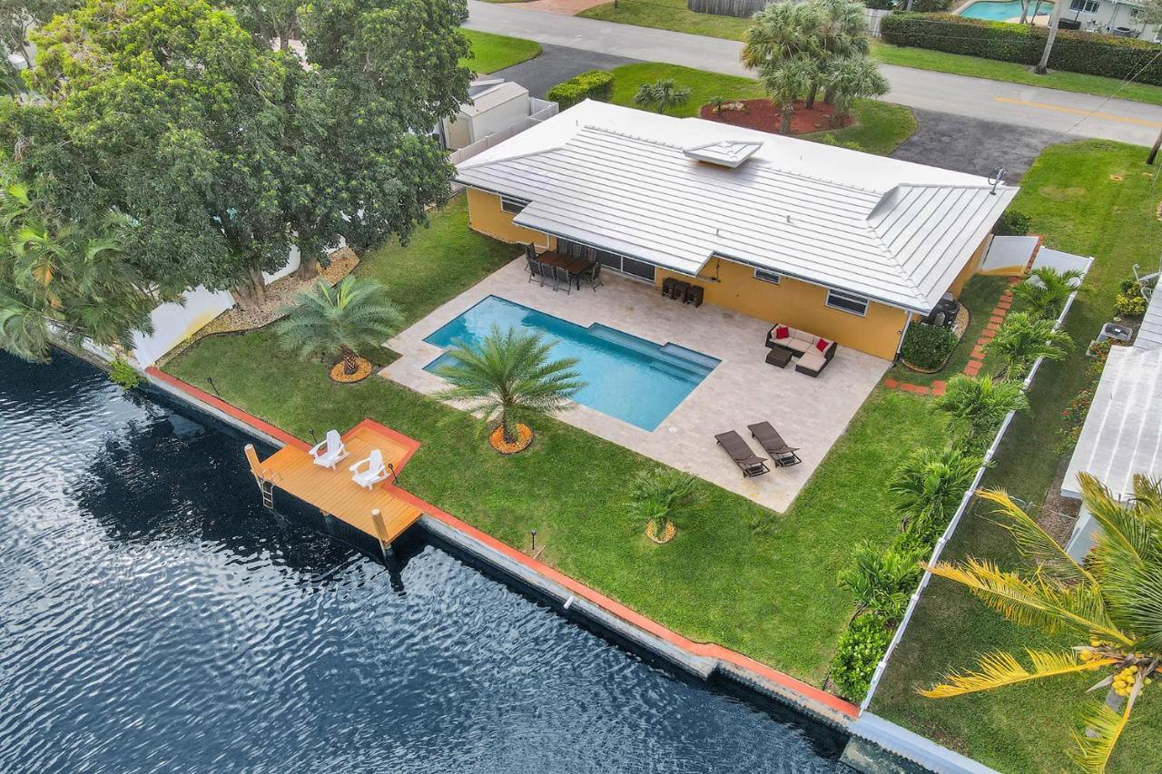 New! Waterfront Heated Pool & Jacuzzi 2 Mi To Beach - Fishing Pier Relaxing Spa & Hammock Fort Lauderdale Exterior foto