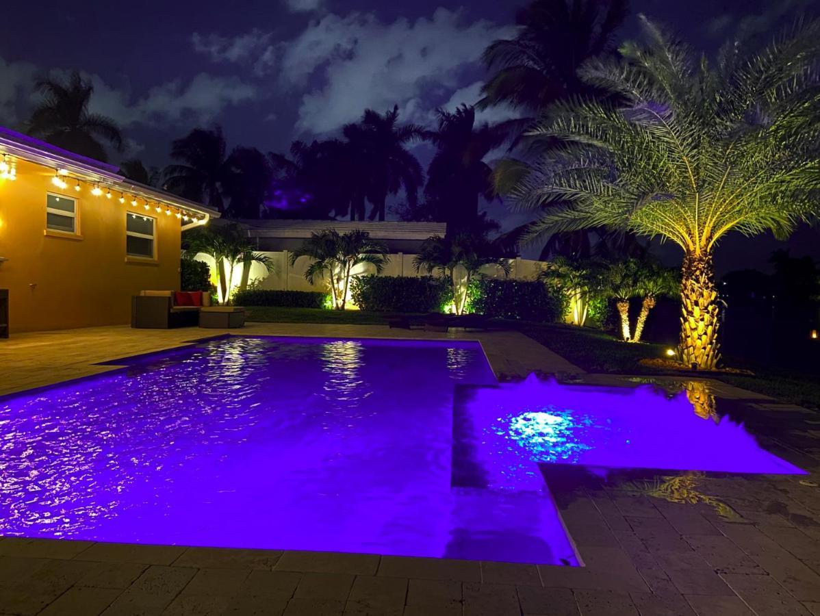 New! Waterfront Heated Pool & Jacuzzi 2 Mi To Beach - Fishing Pier Relaxing Spa & Hammock Fort Lauderdale Exterior foto