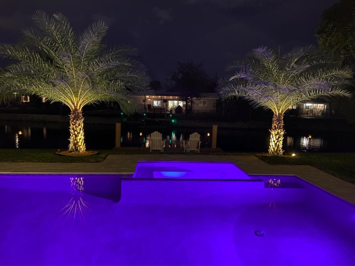 New! Waterfront Heated Pool & Jacuzzi 2 Mi To Beach - Fishing Pier Relaxing Spa & Hammock Fort Lauderdale Exterior foto
